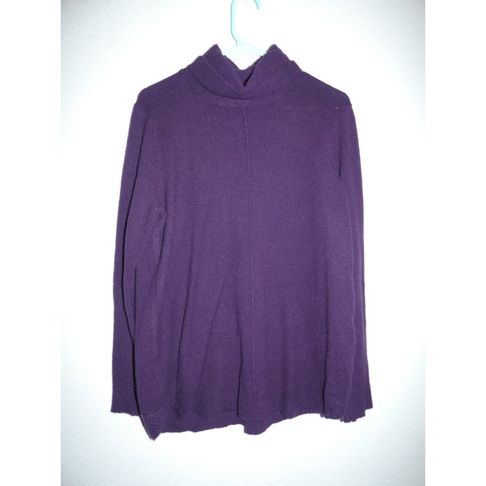 Women's Purple Large Sweater, Cable & gauge